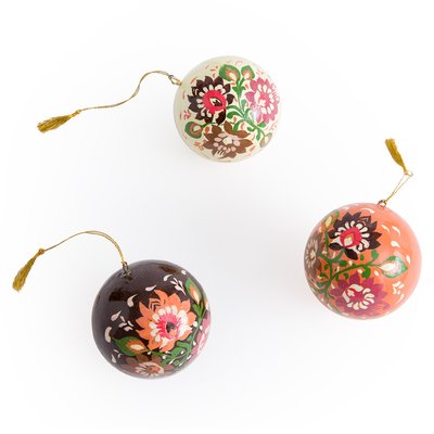 3er-Set bedruckte Weihnachtskugeln Caspar LA REDOUTE INTERIEURS