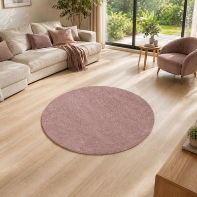 Tapis rond tissé motif uni ALEGRIA UN AMOUR DE TAPIS
