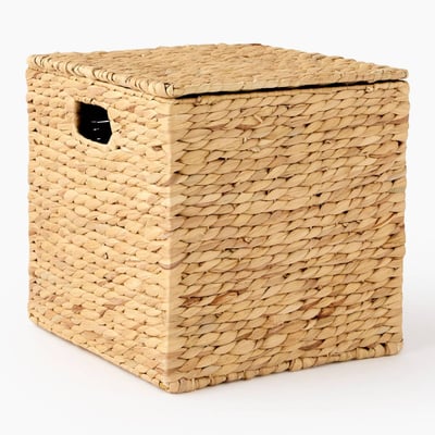 Coffre carré, 32x32x32cm, jacinthe d eau naturelle MONOPRIX MAISON
