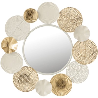 Miroir mural rond en métal, Henning JOLIPA