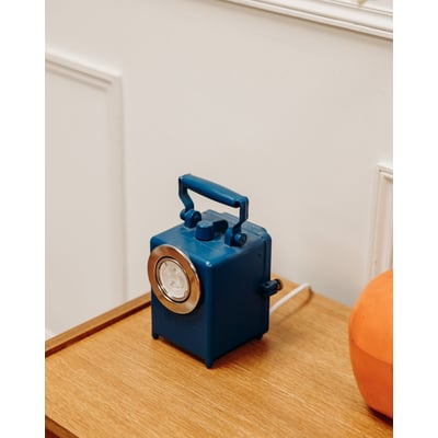 Lampe industrielle bleue électrique Julia N°925 - Bon état DEBONGOUT