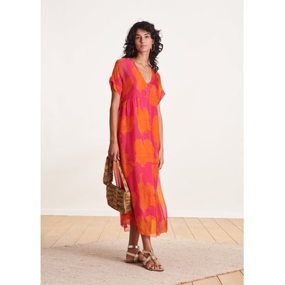 Robe longue en voile imprimé floral LA FEE MARABOUTEE