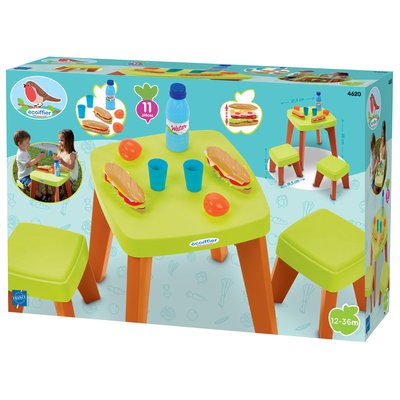 Table Pic Nic + 2 Tabourets ECOIFFIER