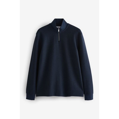 Pull à col zippé texturé manches longues NEXT