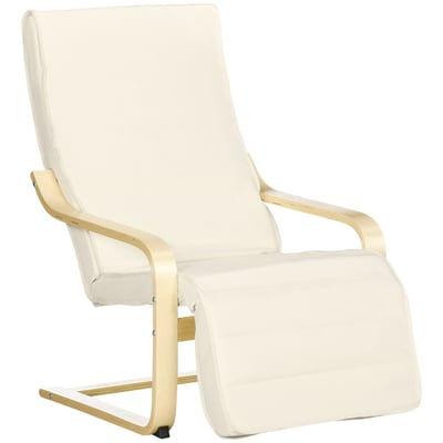 Accent Chair Lin (100% polyester) Crème HOMCOM