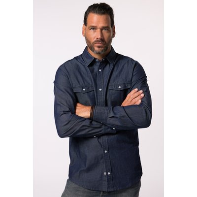 Chemise en jean bleu foncé homme new arrivals