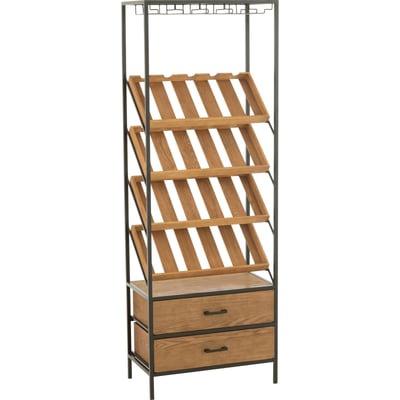 Meuble bar rectangulaire en bois avec rangements pour bouteilles RECOLLECTION