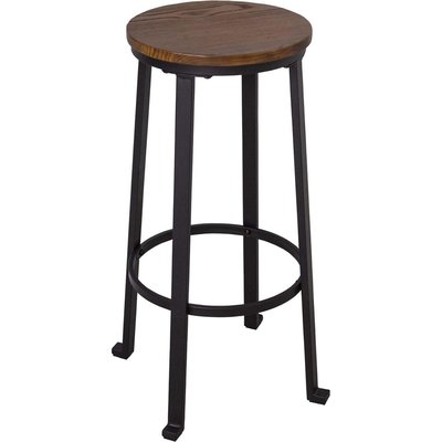 Tabouret de bar assise bois d'orme  75 cm ANTIC LINE CRÉATIONS