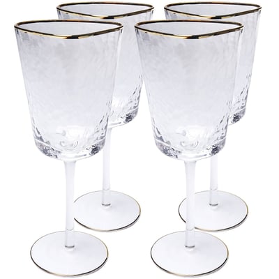 Lot de 4 verres à vin rouge, HOMMAGE KARE DESIGN
