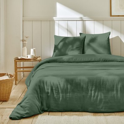 Housse de couette gaze de coton unie C DESIGN HOME TEXTILE