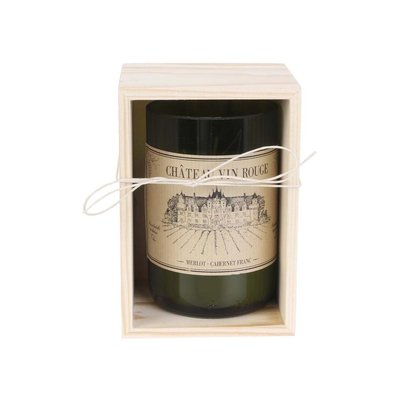 Bougie senteur bois de Santal en coffret oenologie Château vin rouge CMP