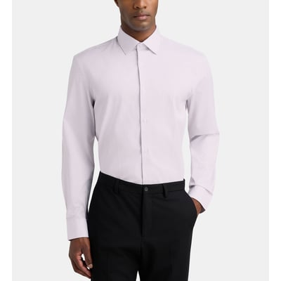 Chemise droite hsrrae rayures sans repassage coton bio GALERIES LAFAYETTE
