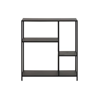 Console ouverte design en métal noir L80 cm PODIUM MILIBOO