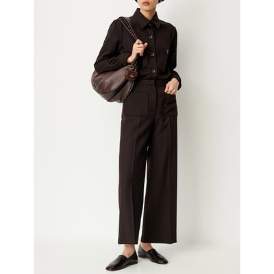 Pantaloni larghi a vita alta 7/8, ALBERWOOL SESSUN