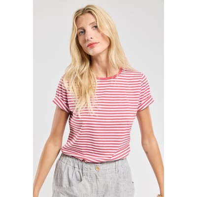 T-shirt rayé en coton et lin ARMOR-LUX