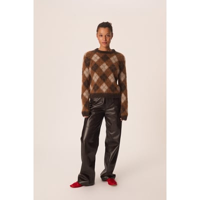 Karierter Pullover, Rundhalsausschnitt, COME DES PETITS HAUTS