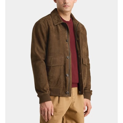 Blouson pagoat cuir suédé GALERIES LAFAYETTE