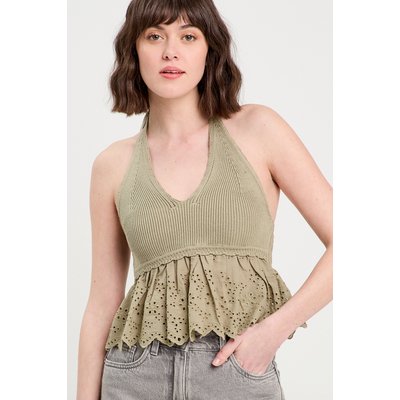 Crop top tricot avec broderie CACHE CACHE