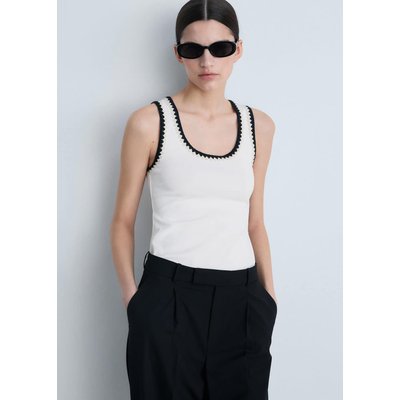Top décolleté liserés contrastés MANGO