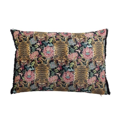 Coussin motif floral tigres  LESTER BLOOMINGVILLE