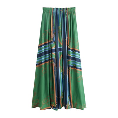 Jupe longue plissée en satin NEXT