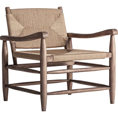 Fauteuil en bois et corde tressée fait main RECOLLECTION