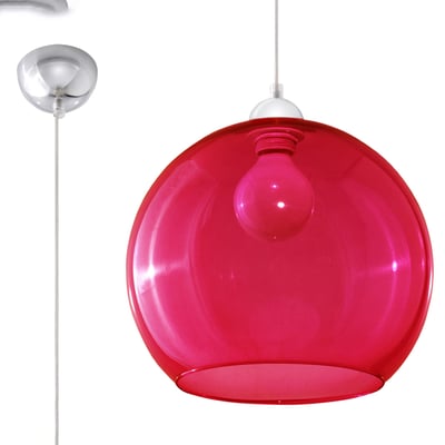 Suspension Acier Rouge E27 1 Ball EDEN