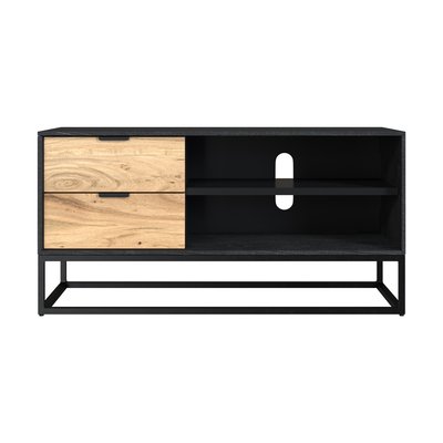 Meuble TV en bois d'acacia et métal 90 cm - JAKSON RENDEZ-VOUS DÉCO