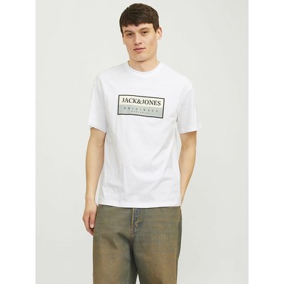 T-Shirt mit rundem Ausschnitt und Logo, Loose-Fit JACK & JONES
