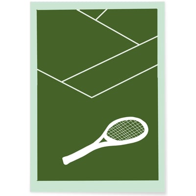 Affiche Tennis Design : Raquette et Terrain L'AFFICHERIE