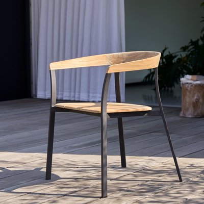 Chaise de jardin en teck massif et aluminium ARCO TIKAMOON