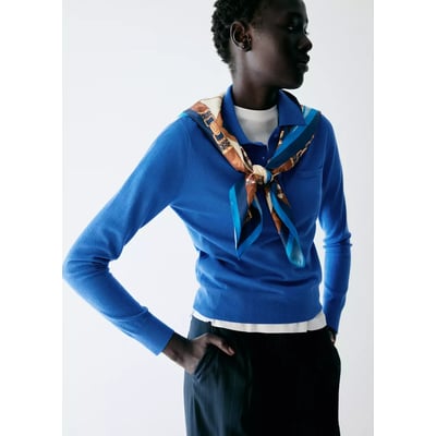 Pull col polo à poche MANGO