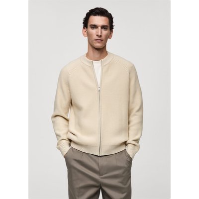 Cardigan maille structurée fermeture Éclair MANGO MAN