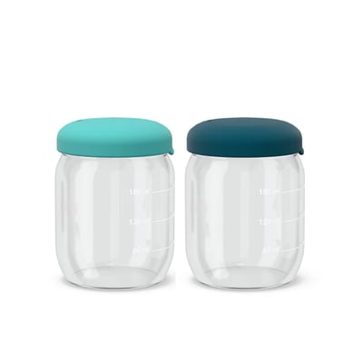 Set de 2 petits pots en verre 180ml  BAMBINO EKOBO