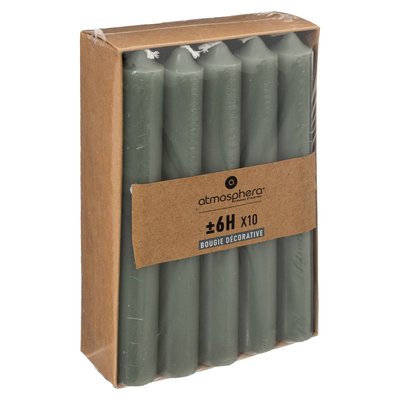 Lot de 10 bougies bâtons ATMOSPHERA