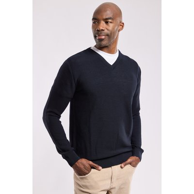 Pull col V en laine mérinos BERAC GUY DE BERAC
