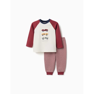Pyjama à manches longues en coton avec voitures de course ZIPPY