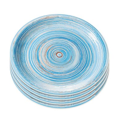 Lot de 4 assiettes plates 19cm, SWIRL KARE DESIGN