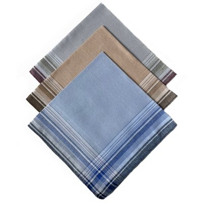 Lot de 12 mouchoirs Homme  100% coton DECORATIE
