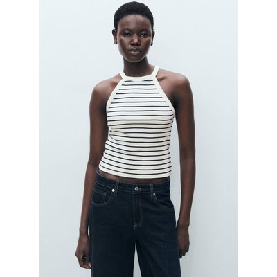Top halter rayures MANGO