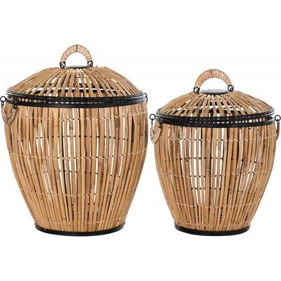 Panier en rotin et métal (lot de 2), Balines RECOLLECTION