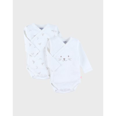 Lot de 2 bodies croisés en coton NOUKIE'S
