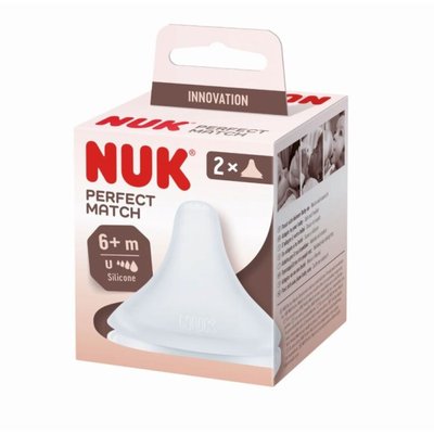 Lot de 2 Tétines Perfect Match taille Flow Control NUK