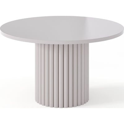 Table basse ronde métal piètement cannelé RECOLLECTION