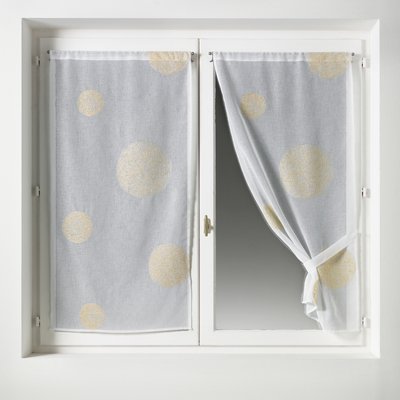 Petit Voilage Brodé fil fil textile 'Ronds' HOME MAISON
