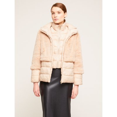 Blouson rembourré combiné en similicuir MOTIVI