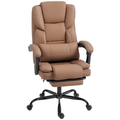 Chaise de bureau Cuir synthétique Marron HOMCOM