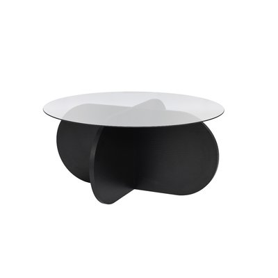 Table basse plateau en verre fumé AERIS CALICOSY