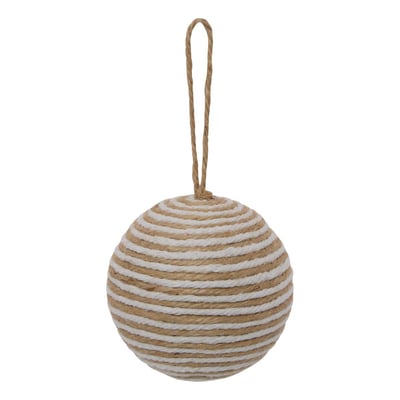 Boule de Noël fils de jute naturel D. 80 mm FEERIC LIGHTS & CHRISTMAS