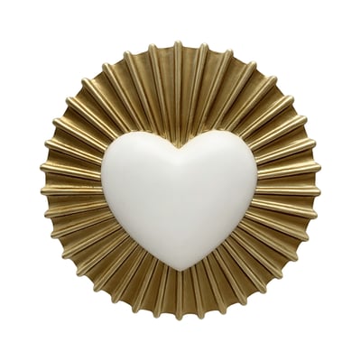 Déco murale coeur soleil 15.5cm EMDE